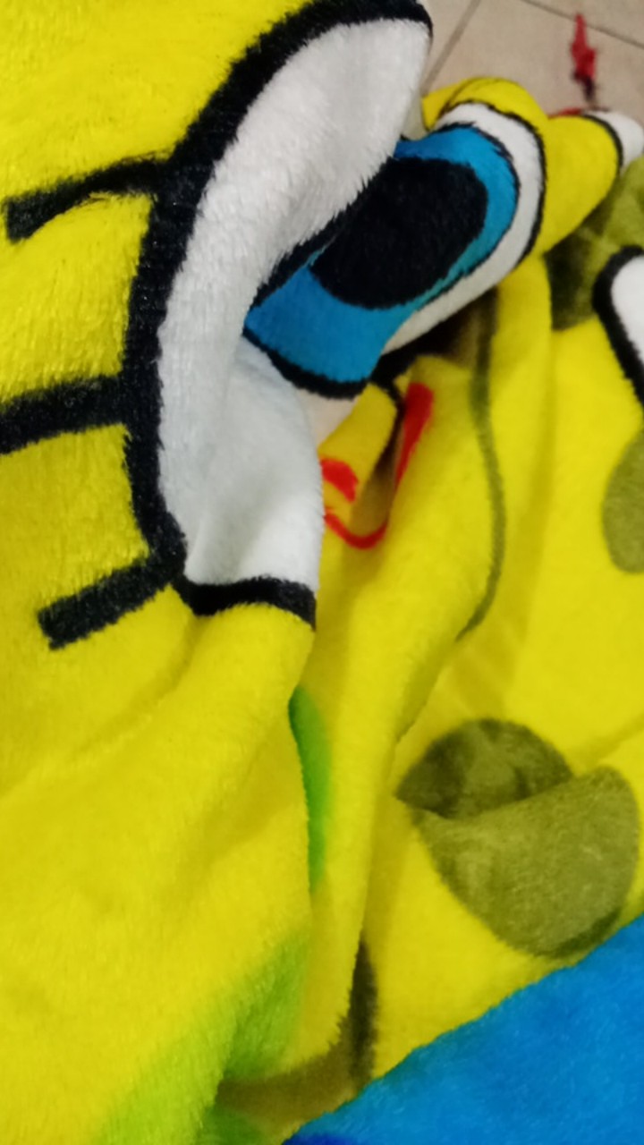 Selimut Vito Kids - Sutra Panel - Spongebob - 100cmx140cm - Rosanna Group