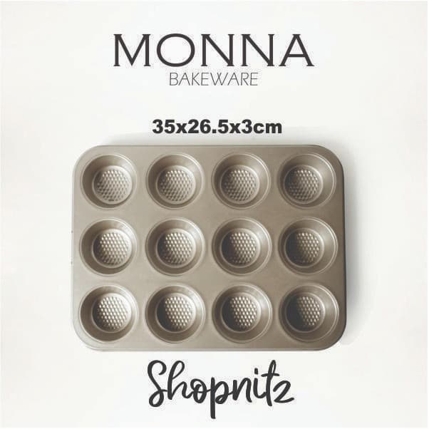 Muffin Pan 12 Cups Monna Bakeware - Cetakan Cupcake