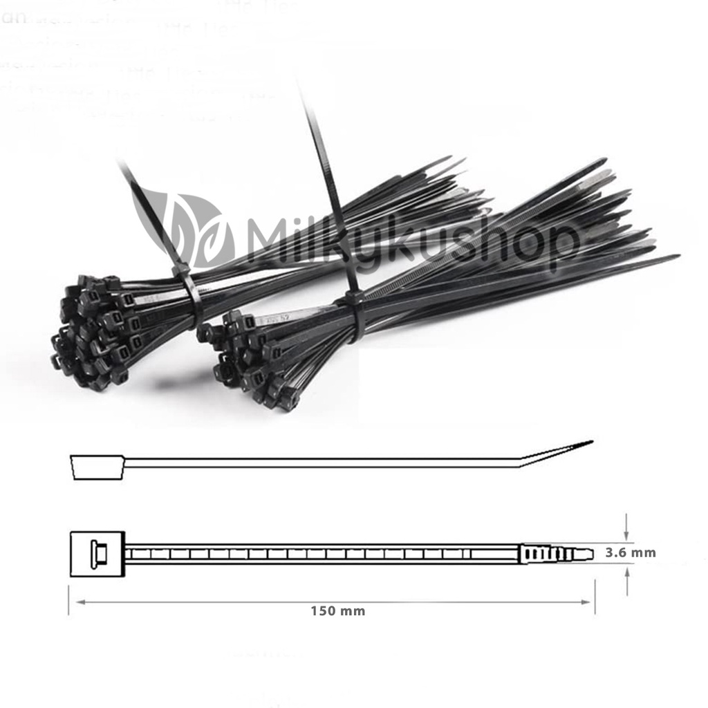 CABLE TIES NYLON STANDARD 3.6 X 150 MM KABEL TIS