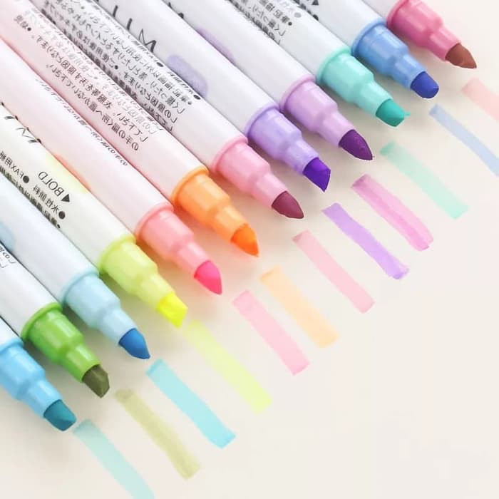 

Highlighter - Stabilo Pulpen - Stabilo Warna Warni Hk Twin Marker Mildliner Pastel Color Produk
