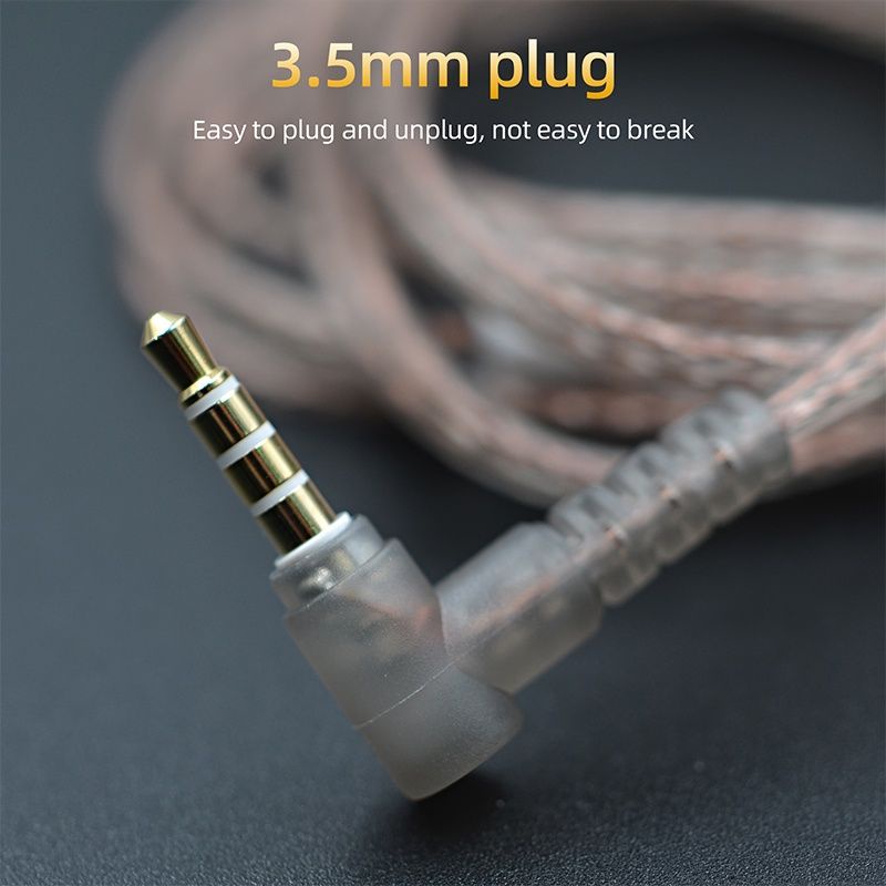 [TERMURAH] KABEL KZ 5N COPPER (MIC) 2 Pin Type C (QDC) Jack 3.5mm For KZ EDX PRO ULTRA ZSN TRN CCA CRA Cable Pengganti-6