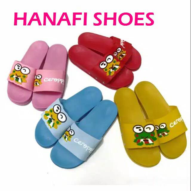  sandal  kokop sol karet  wanita  keropy sendal slop 