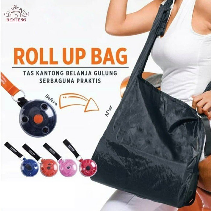 Tas Belanja Roll/Roll Up Bag/Tas Belanja Lipat/Bag Roll