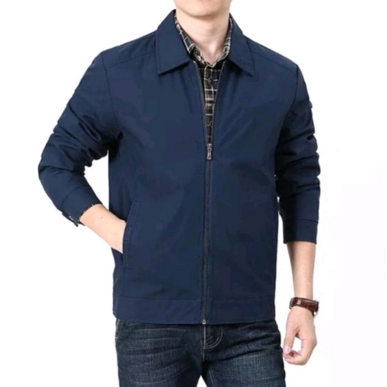 jaket formal semi casual eksekutif pria ellegant bahan katun import premium glorya terbaru