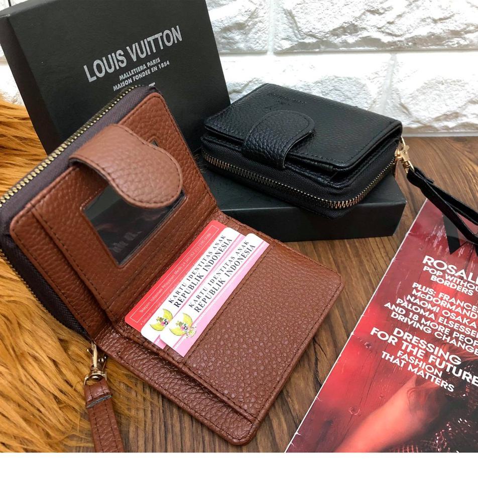 Dompet Lv Koin BAHAN JERUK Dompet kartu dan uang Dompet wanita kecil TUMPUK JERUK ✍➮ (Big Sale)