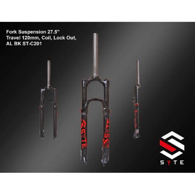 Fork sepeda syte 27,5 T120mm lock OutCoil