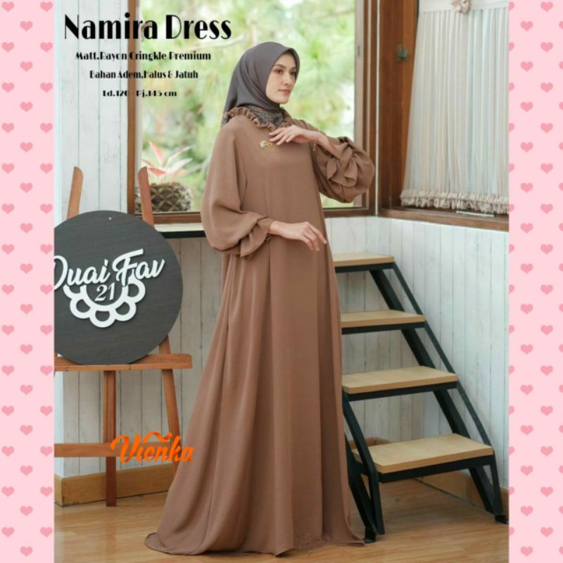 Namira dress rayon crinkle jumbo LD 120 XXL