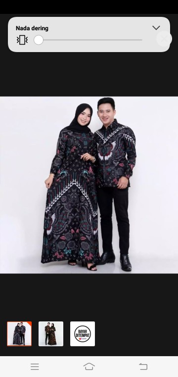 Couple Batik Sania Ruffel Ii Gamis Batik Terbaru