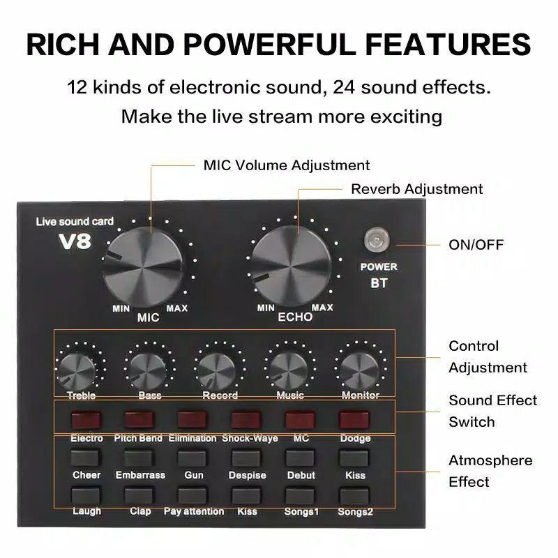 [CZM] Soundcard V8 Mixer Bluetooth