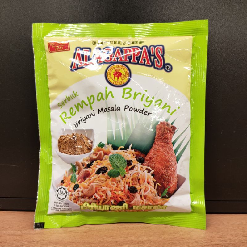 

ALAGAPPA BRIYANI MASALA POWDER 100GR SERBUK REMPAH BRIYANI ALAGAPPA