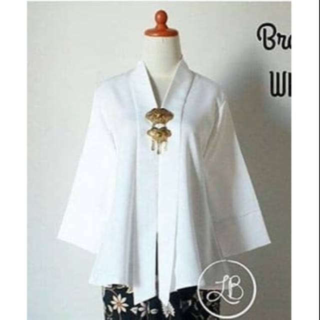 ATASAN kebaya floy balotely kebaya kutubaru modern pakaian wanita kebaya terbaru warna putih