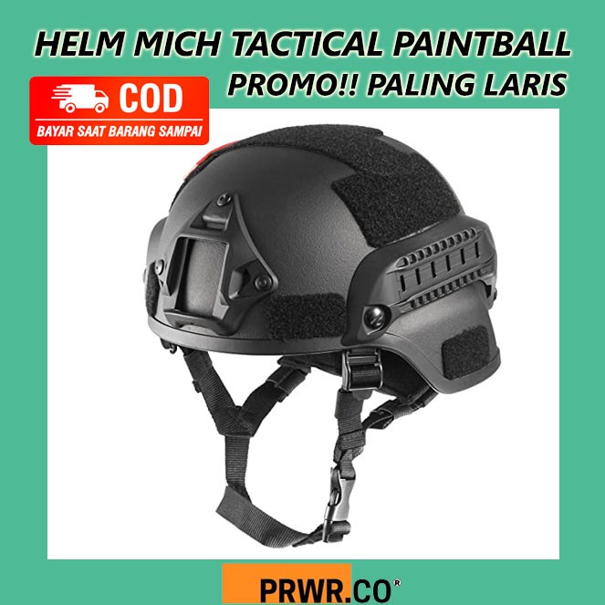 TaffSPORT Helm Tactical Paintball CS SWAT - MICH2000 - Black