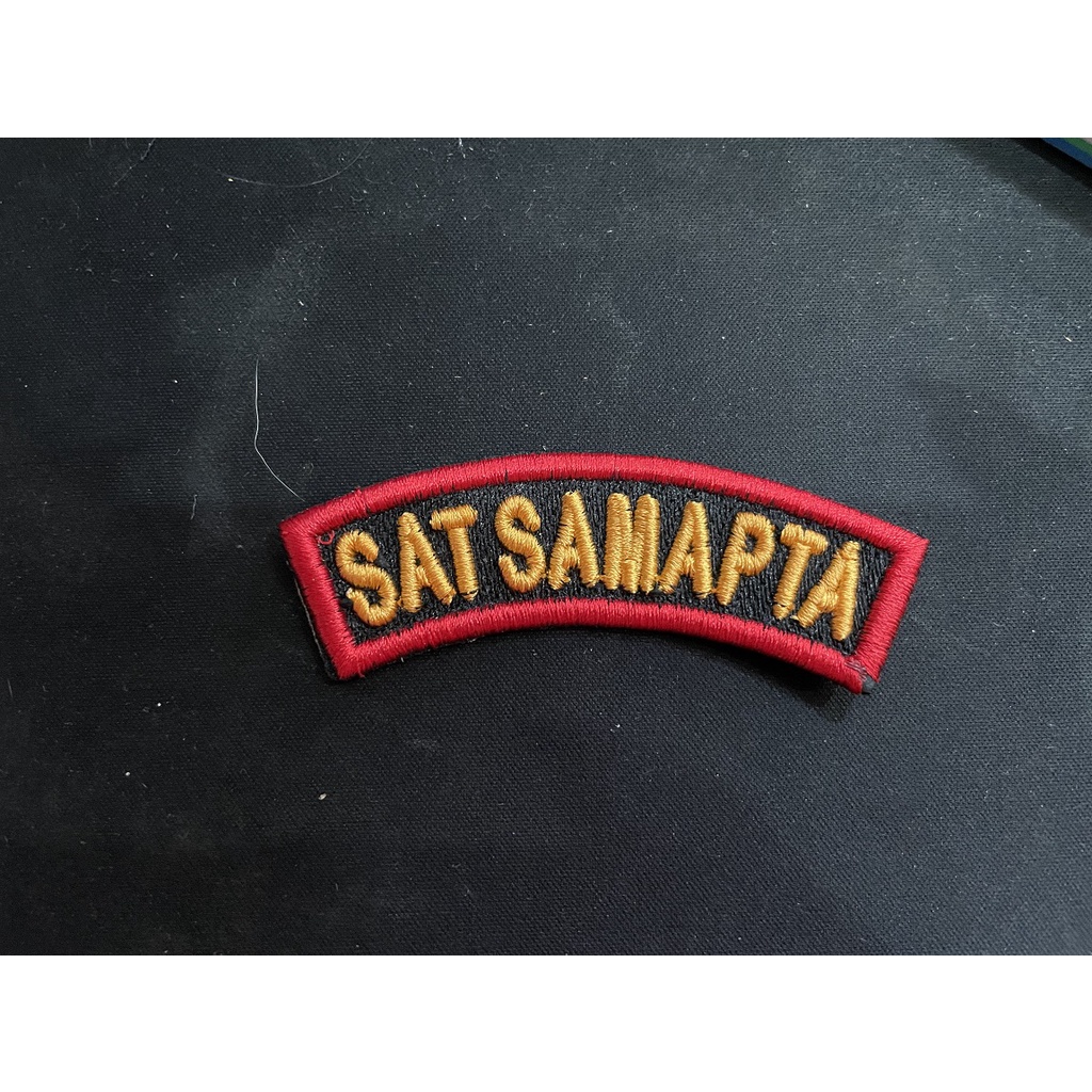 Badge Timbul Sat Samapta - Bet Sat Samapta - Bordir Samapta