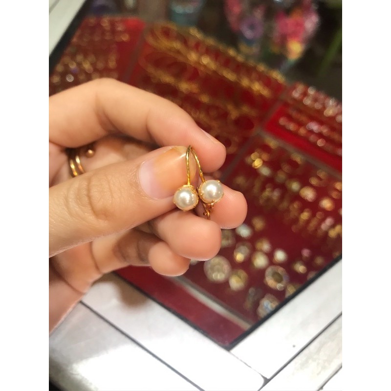 anting mutiara emas muda (kdr-+15%) {1gram}
