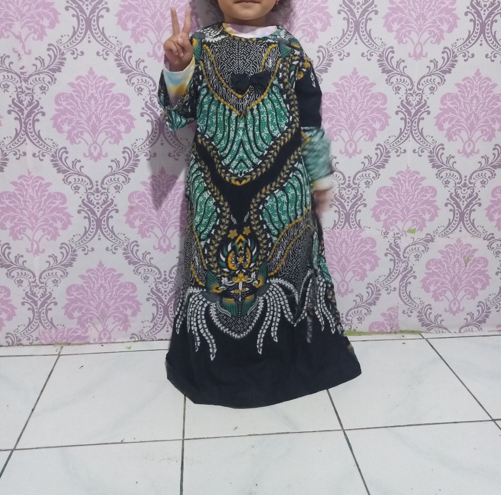 Gamis Couple Keluarga Batik Sarimbit Standard Dan Jumbo Termurah Motif Madu Terbaru