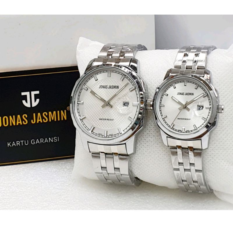 (Cod) Jam Tangan Couple Analog Jonas Jasmin JJ3103 Rantai Pasangan / Fashion Couple