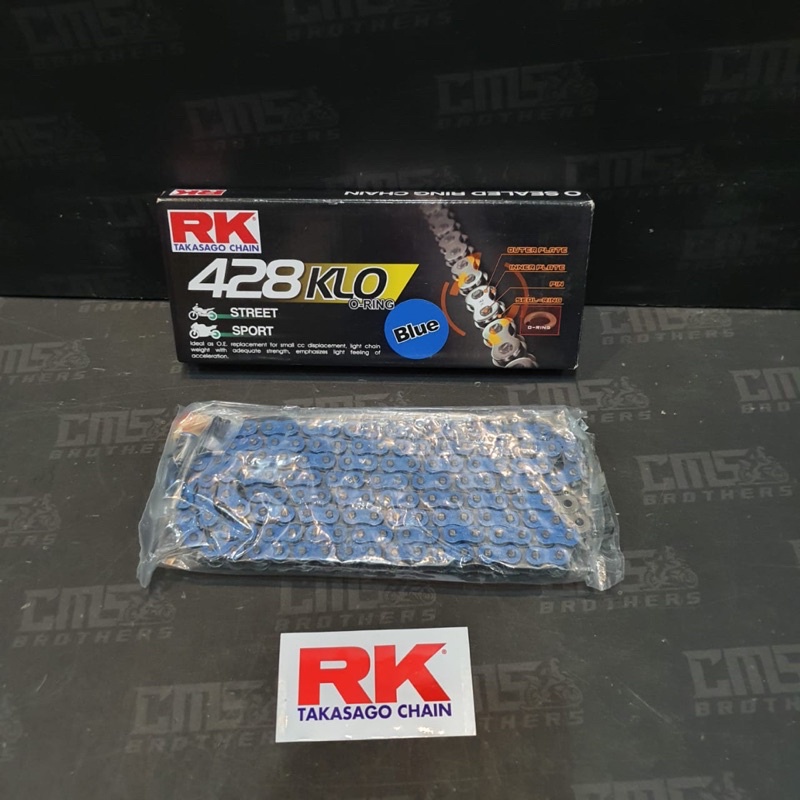 Rantai RK Takasago Chain 428 KLO O- Ring 140L Biru