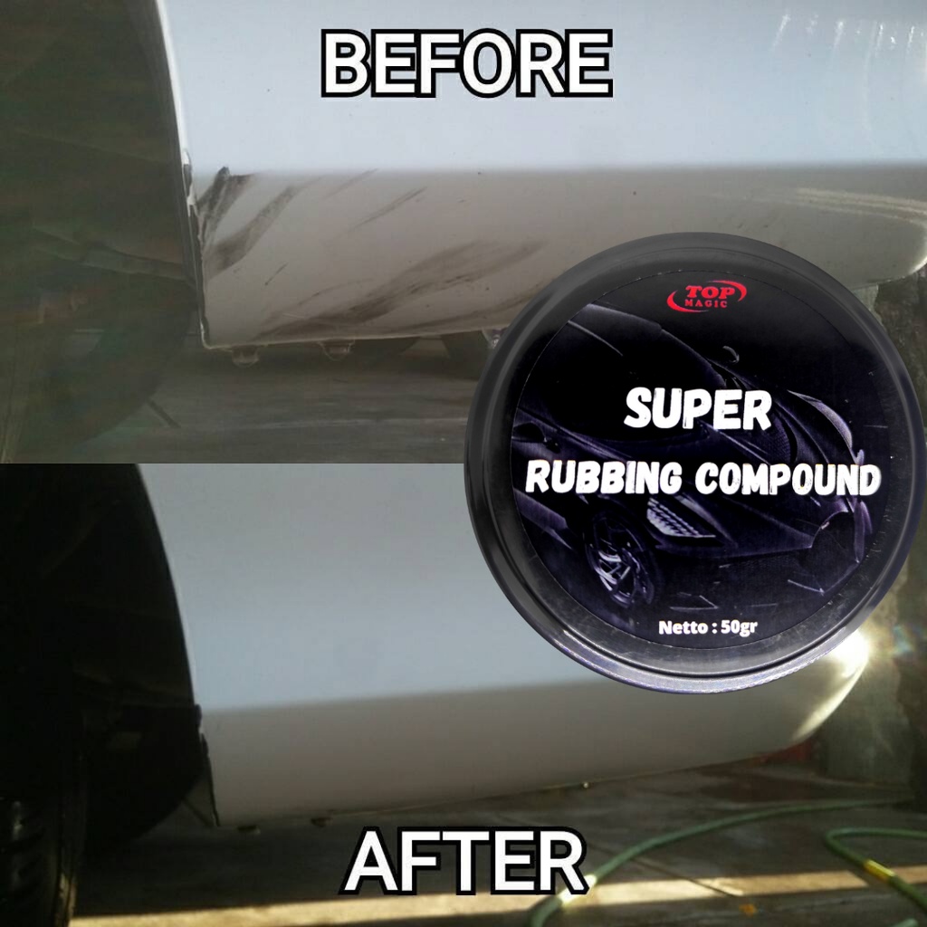 TOP SUPER RUBBING COMPOUND Ampuh Menghilangkan Noda Baret Lecet Pada Body Motor Mobil Helm Permanen