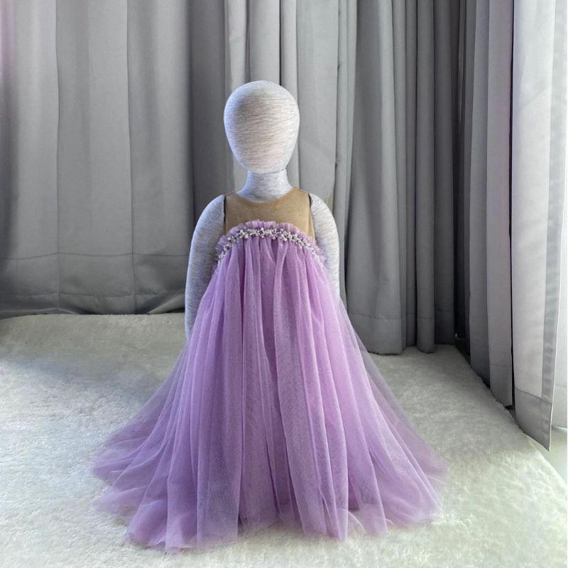 lilac dress anak
