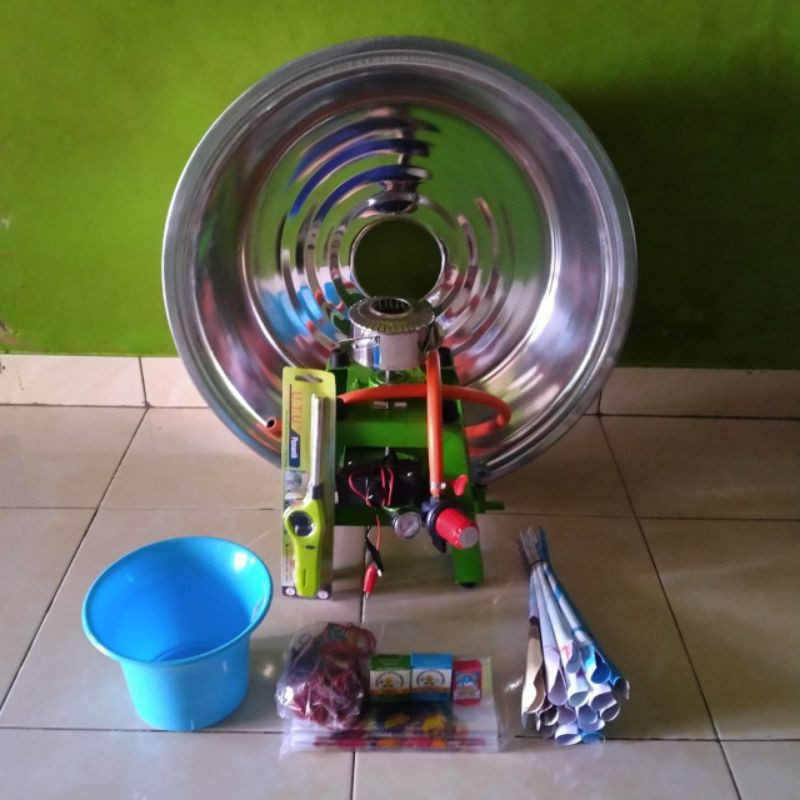 Mesin Harum Manis Paket Lengkap/Mesin Harum Manis Arus Aki/Tungku Twister Stainless