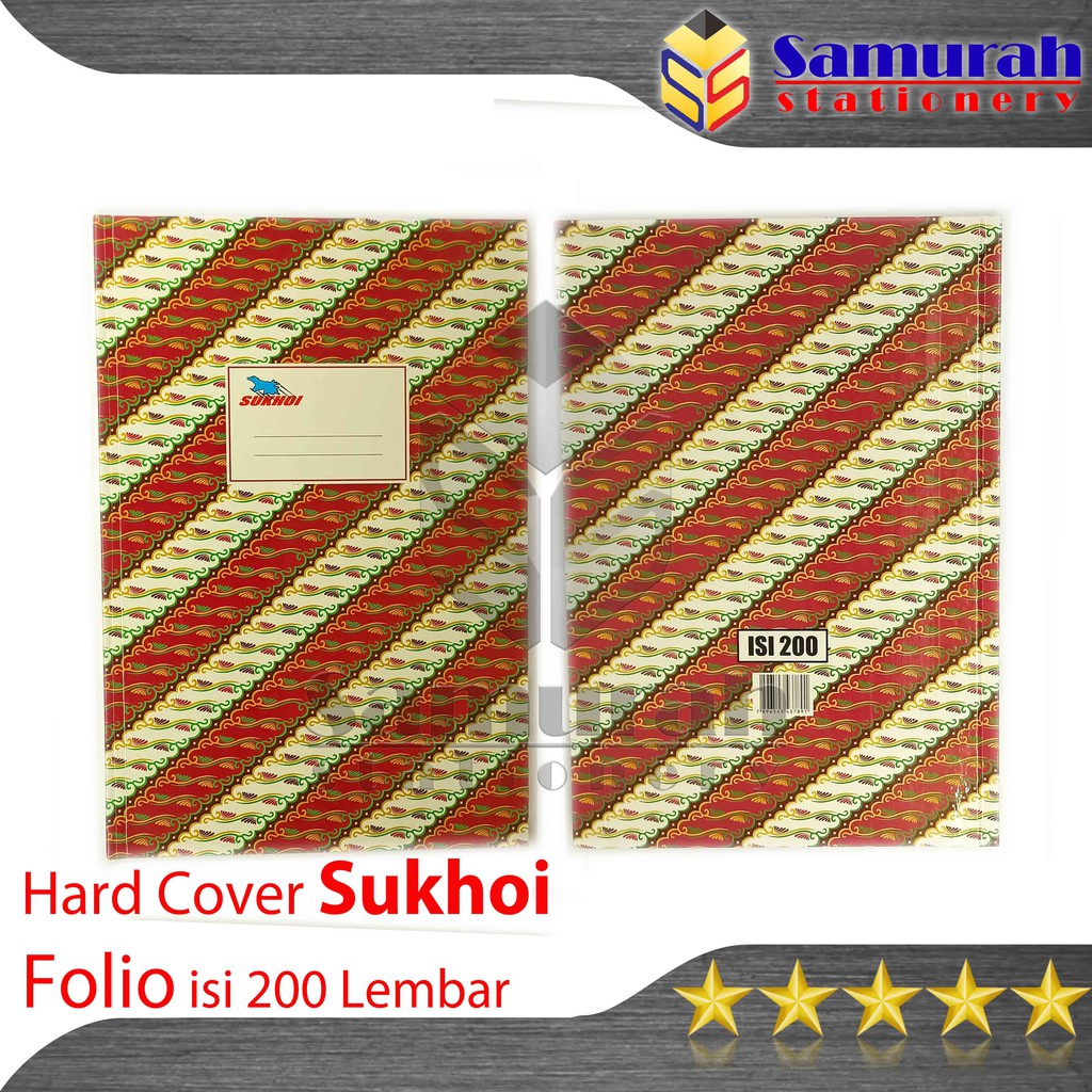 

Buku Hard Cover Sukhoi Folio isi 200 lembar / Besar Ukuran F4 Buku Akutansi Laporan Kas Garis