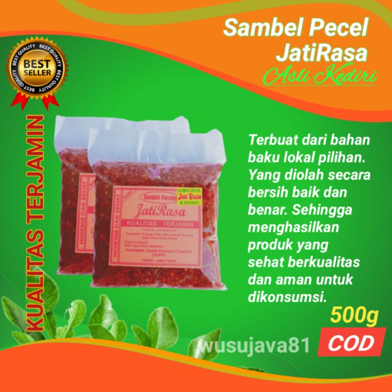 

BUMBU PECEL KEDIRI ASLI JATIRASA PEDAS SEDANG - SAMBEL PECEL 500G