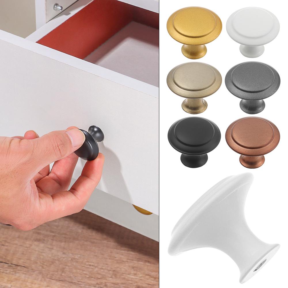 Preva 2pcs/lot Tarikan Lemari Peralatan Dapur Bentuk Bulat Furniture Fitting Gagang Pintu Lemari