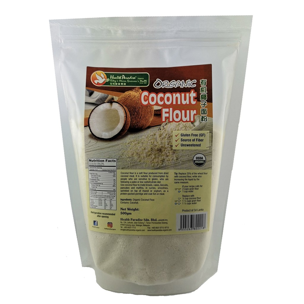 Health Paradise Organic Coconut Flour 500g