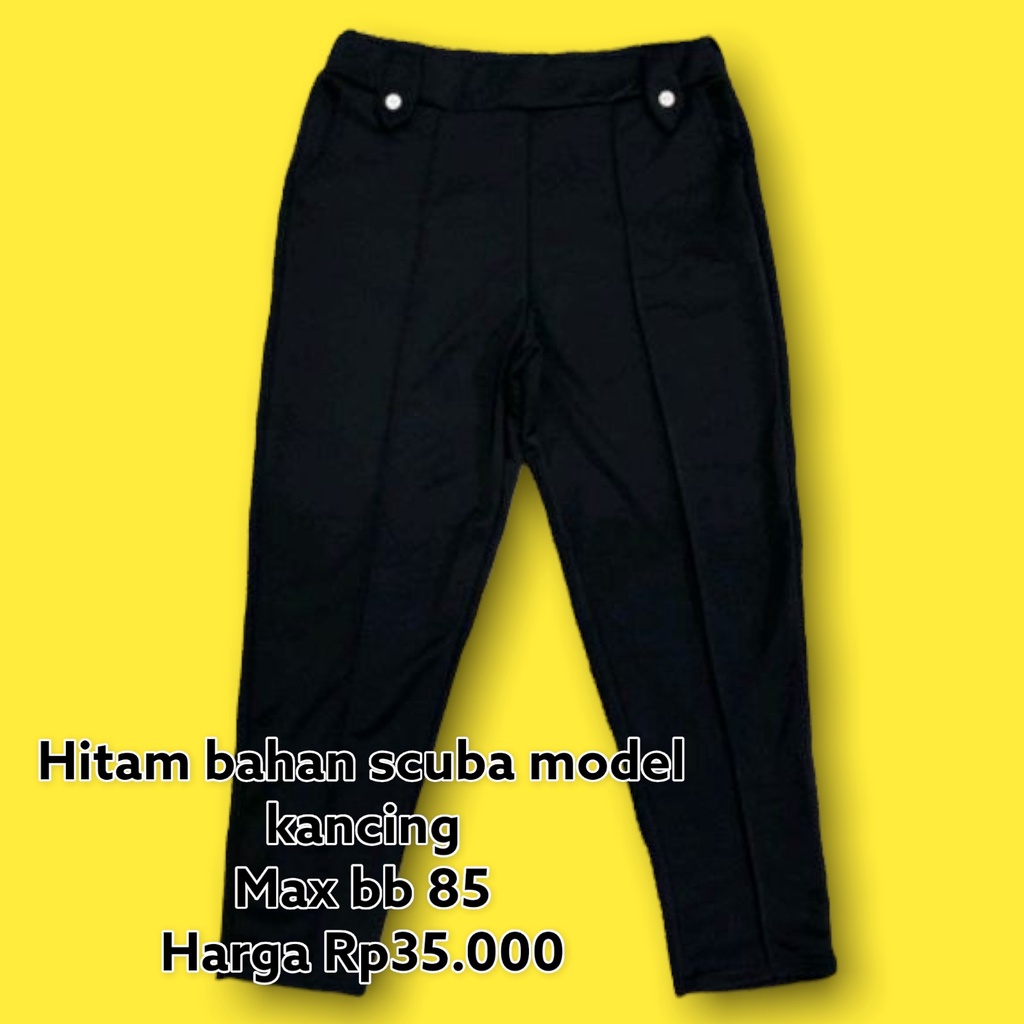 CELANA PANJANG POLOS CEWEK DEWASA BIG SIZE UKURAN JUMBO CELANA POLOS SCUBA BAWAH PENSIL BAHAN MELAR