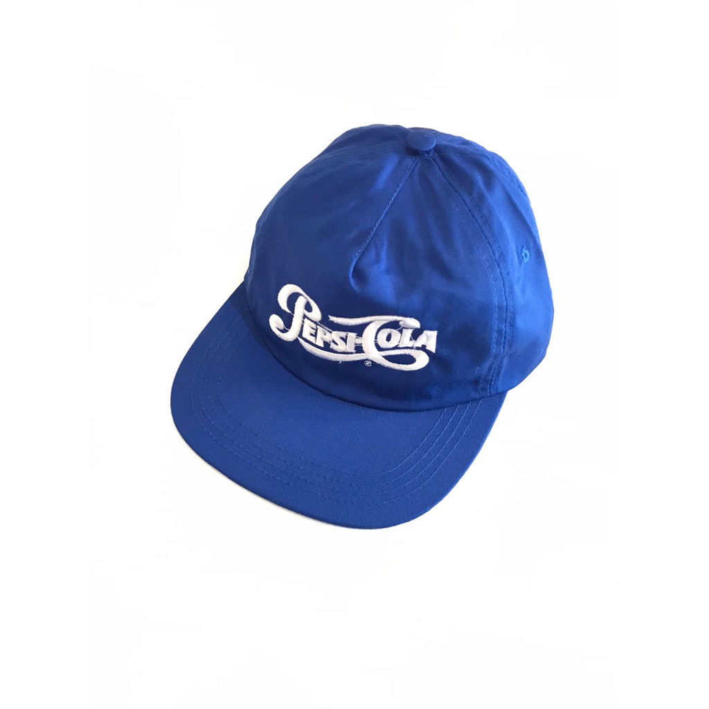 TOPI SIX PANEL VINTAGE PEP SI CO LA BLUE BORDIR LOGO BOOTLEG TWILL.SNAPBACK PEP SI CO LA BIRU