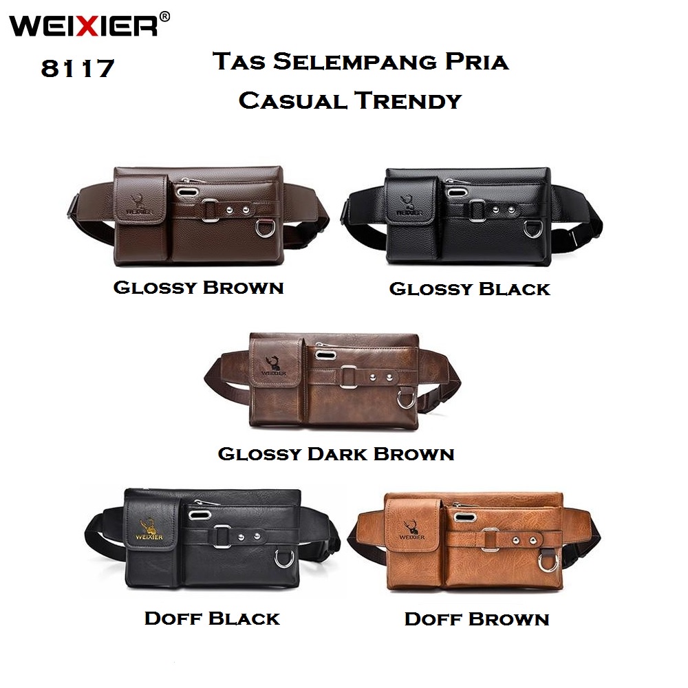 WEIXIER 8117 Tas Selempang Dada Pria Chest Bag Kulit Premium Anti Air