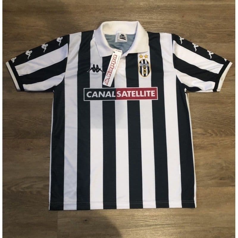 JERSEY BOLA RETRO JUVENTUS HOME CANAL SATELITE 2001