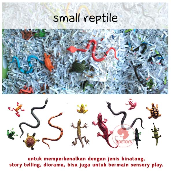 Zoetoys Small Reptile A B C D | Aneka Mainan Hewan Kecil Binatang Figurine Animals | Mainan Edukasi Anak