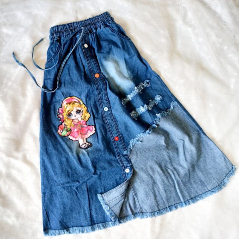 ( UFIVE ) Rok jeans anak panjang / bawahan Levis wanita anak