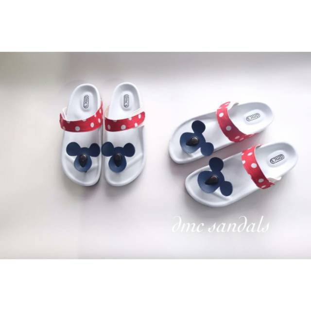 SB SANDAL  ANAK DEWASA MODEL  MICKEY KOMBINASI POLKADOT 