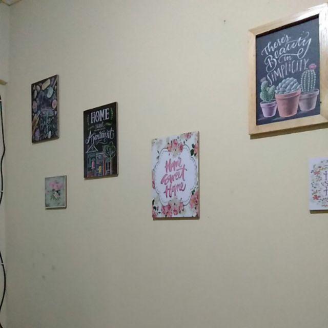 Hiasan Dinding Kayu Poster Pajangan Decoupage Dekorasi Rumah