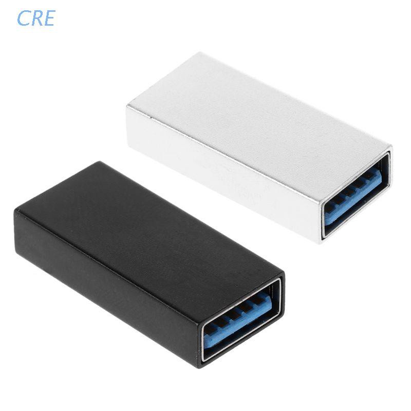 CRE  USB 3.0 Coupler Female to Female Adapter Gold-Plated Super Speed USB 3.0 Coupler Extender Connection Converter