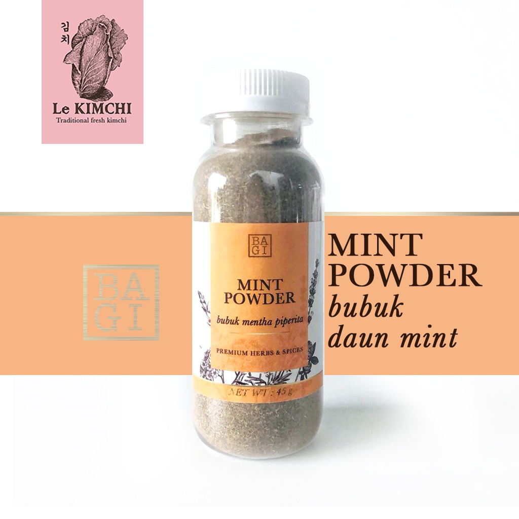 

Mint bubuk PREMIUM - Mint Powder - BAGI - Bubuk Daun Mint Kering - Ground Mint Leaves