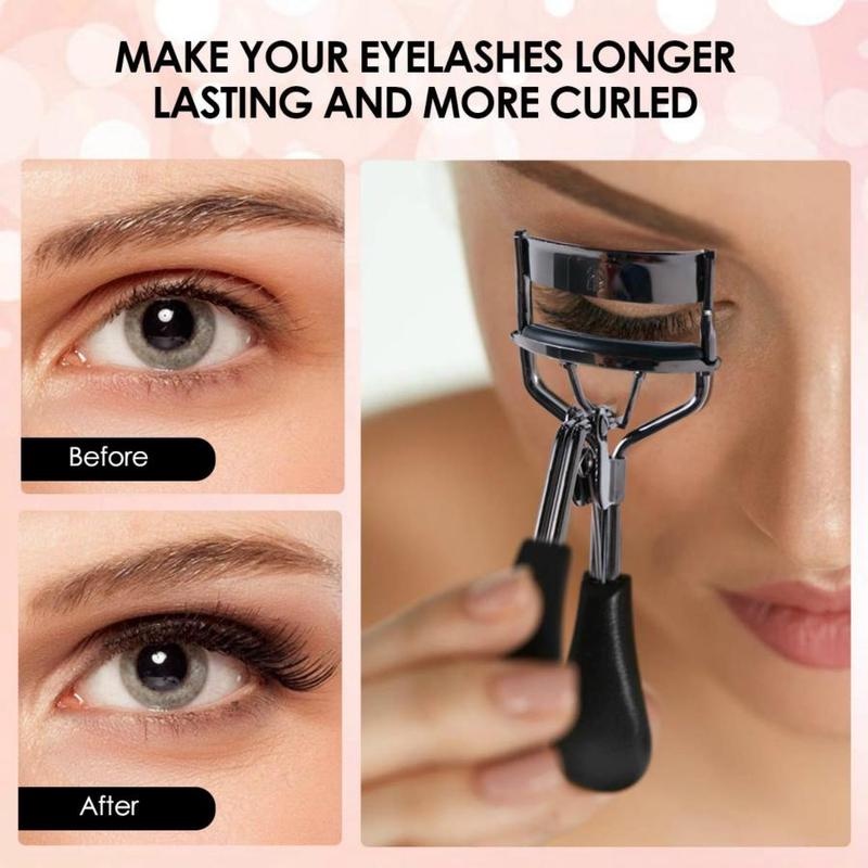 1PC Carbon Steel Beauty Flat Handle Global Arc Eyelash Curler / Curled Eyelashes Clip / Eyelash Beauty Makeup Tools