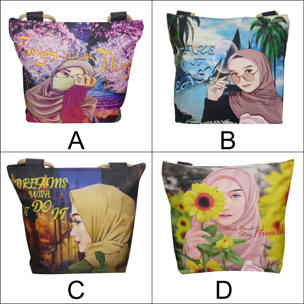 PEGE - Kartun Tote Bag Tas Tote Print