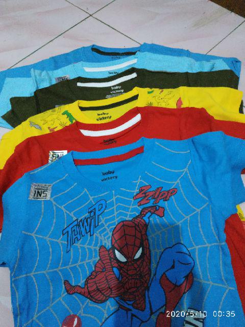  Grosir  dan ecer Kaos  Anak  Baby  Victory  Lusinan Size 1y 2y 