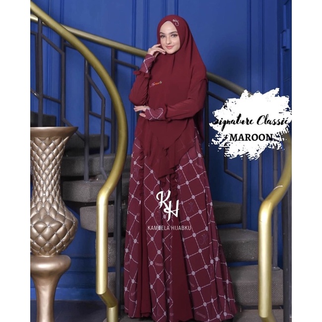 Preloved Set Gamis SIGNATURE CLASSIC by Kameela Hijabku
