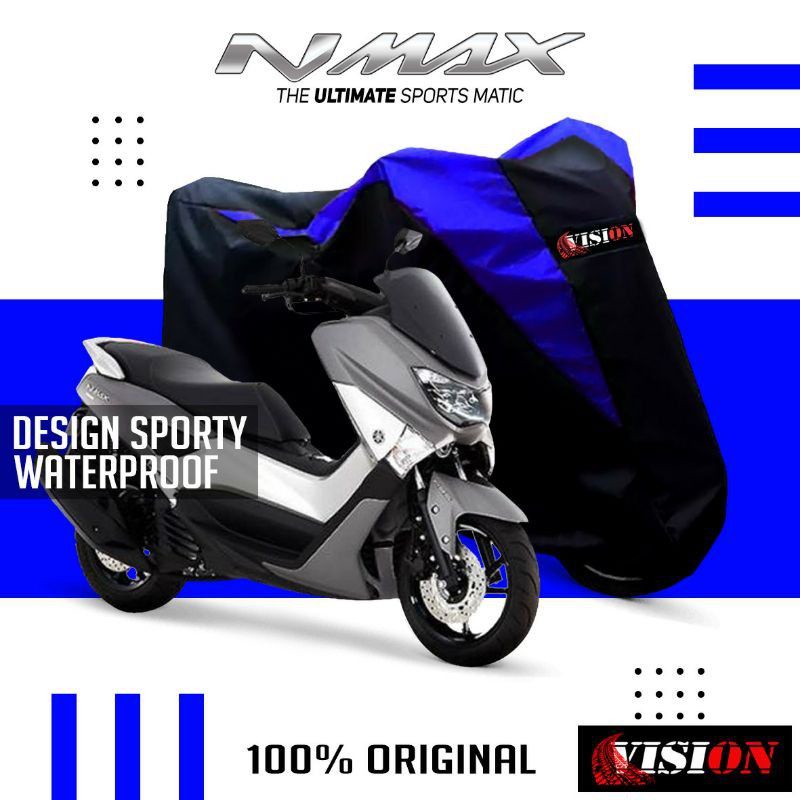 Penutup motor Yamaha Nmax Waterproof Nanopolister Silver Anti air tahan panas indoor outdoor