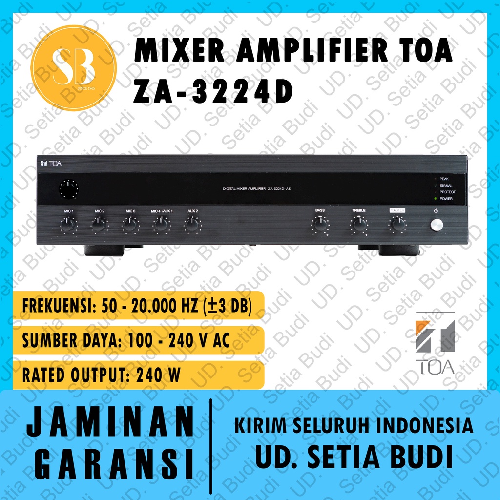 TOA Digital Mixer Amplifier ZA-3224D Asli dan Bergaransi