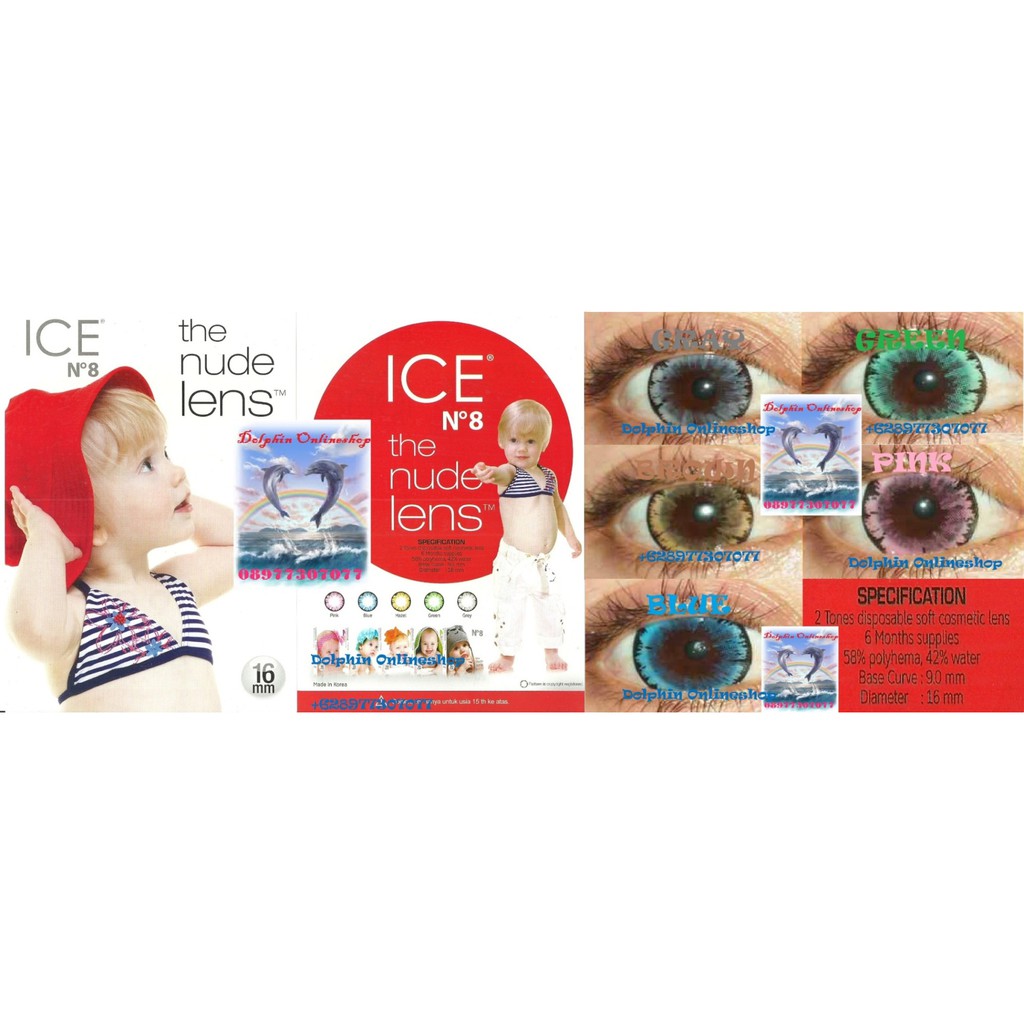 Softlens X2 Exoticon ICE Baby N08 / N8 / Baby Nude PINK Normal free cairan