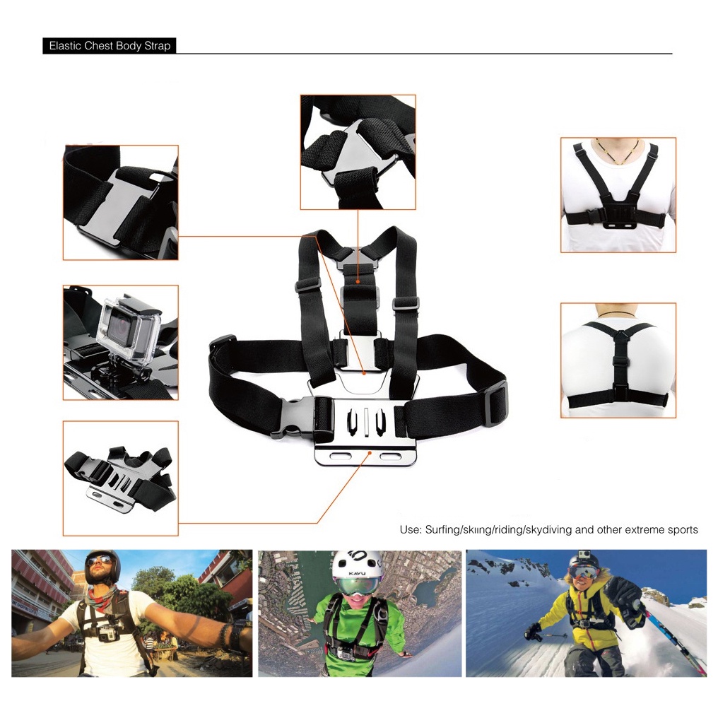 TaffSTUDIO Aksesoris Kamera Aksi Full Set GoPro Xiaomi Yi - OMCSDIXX