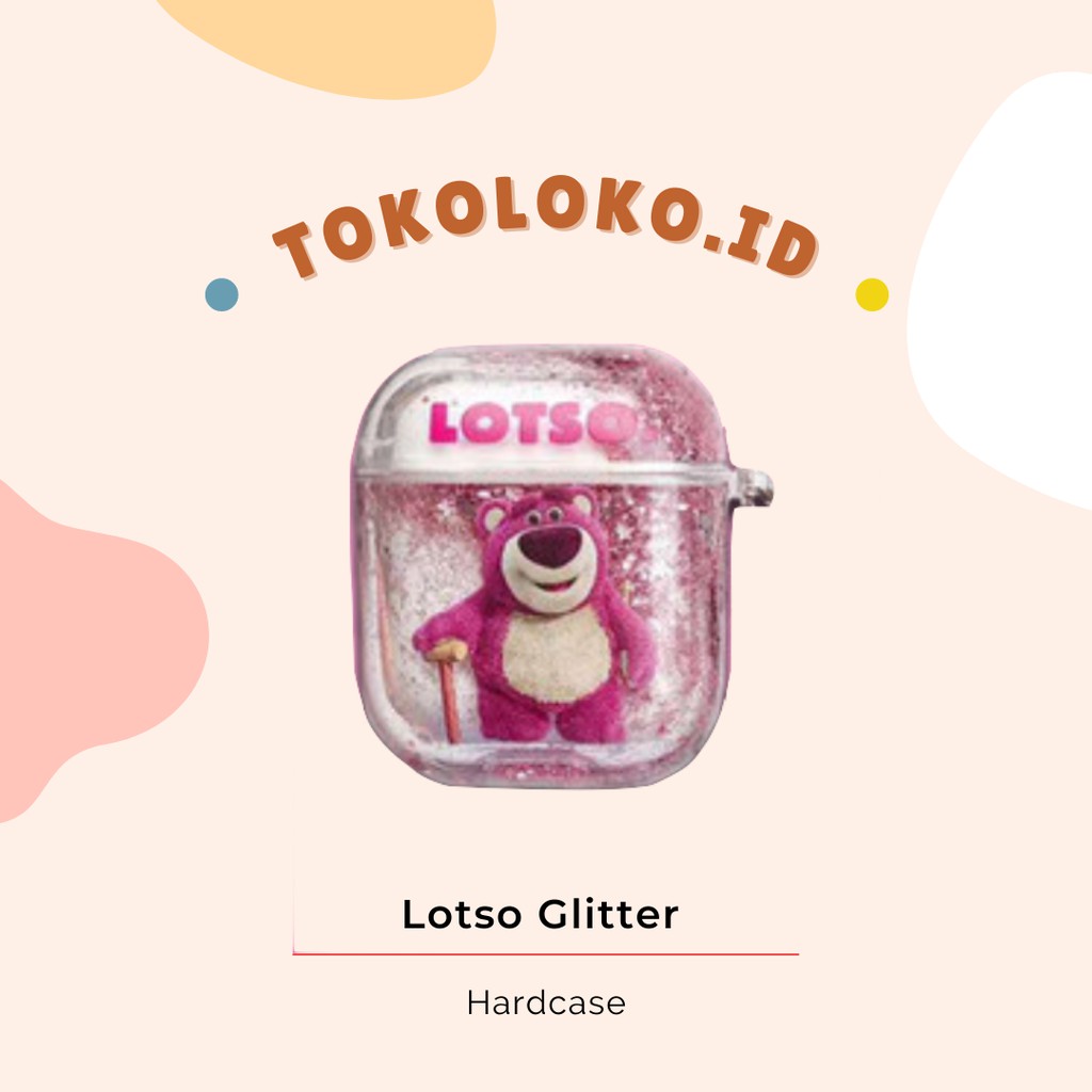 [READY STOCK] Case Airpods Gen 1/2 Glitter Lotso Toy Story / Airpods Case / Hardcase Airpods kartun 