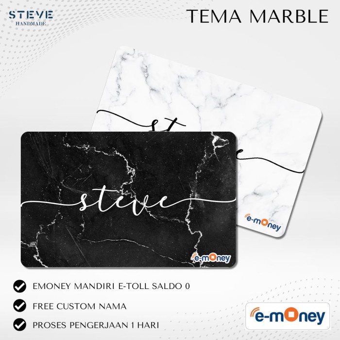 Flazz / Emoney FG2006 Custom Foto Tulisan Nama Emboss Tema Marble