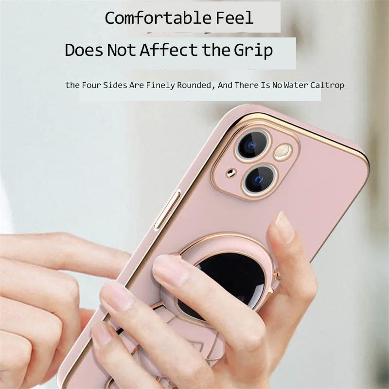 Soft Case Electroplating Dengan Bracket Untuk iphone 12 13 11 Pro Max X Xs Max Xr YHYS1