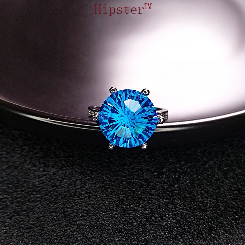 New Hot Sale Trendy Exquisite Inlaid Sapphire Ring